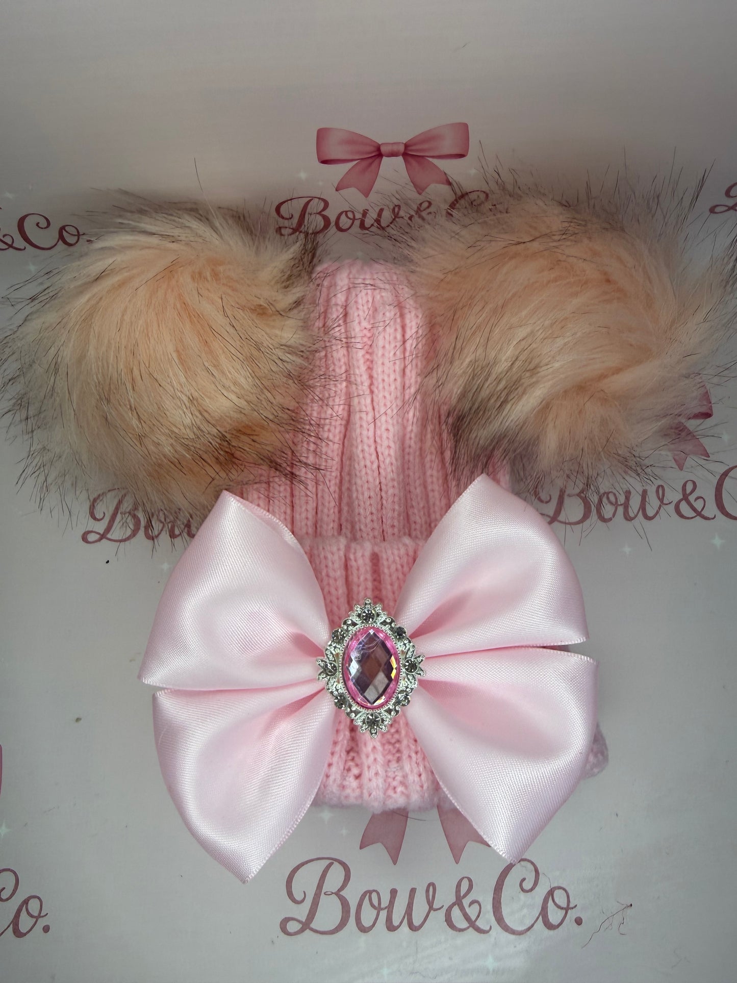Pompom Bow Hat